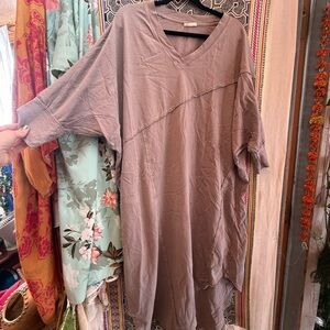 Free People Taupe Knit Top